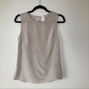 Anthro Laila & Savannah beige nude silk top XS